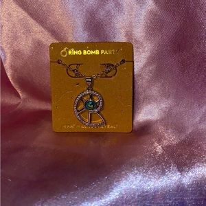 Green emerald necklace